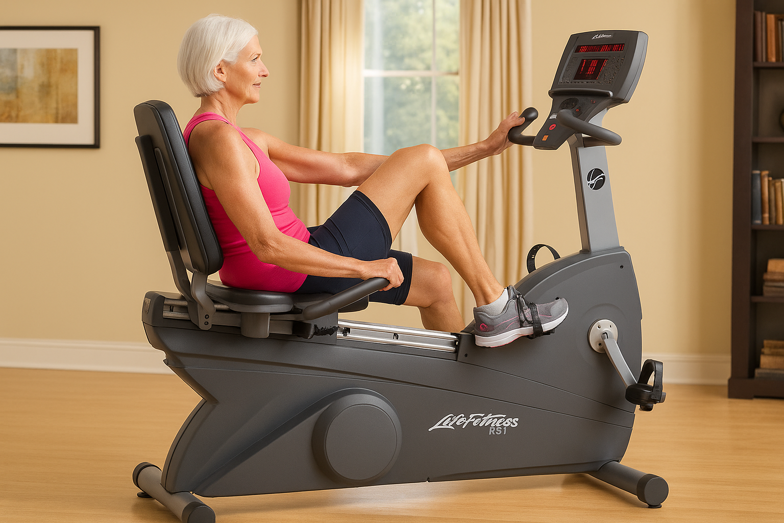20251018_1350_Senior on Exercise Bike_remix_01k7wh9h23ez0t1n3qrdxcng39